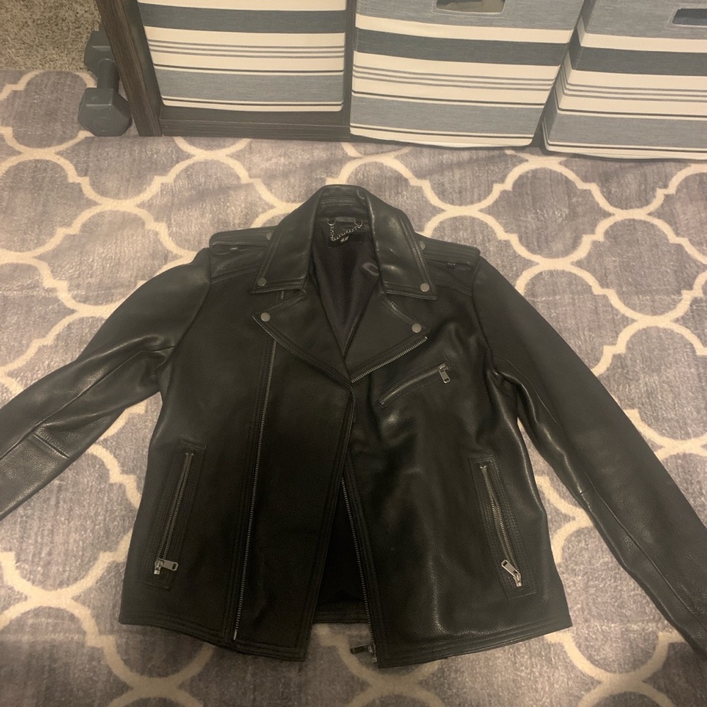 H&M genuine leather jacket